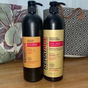 NEW Bundle of Keratage Fortifying Shampoo & Conditioner 34oz